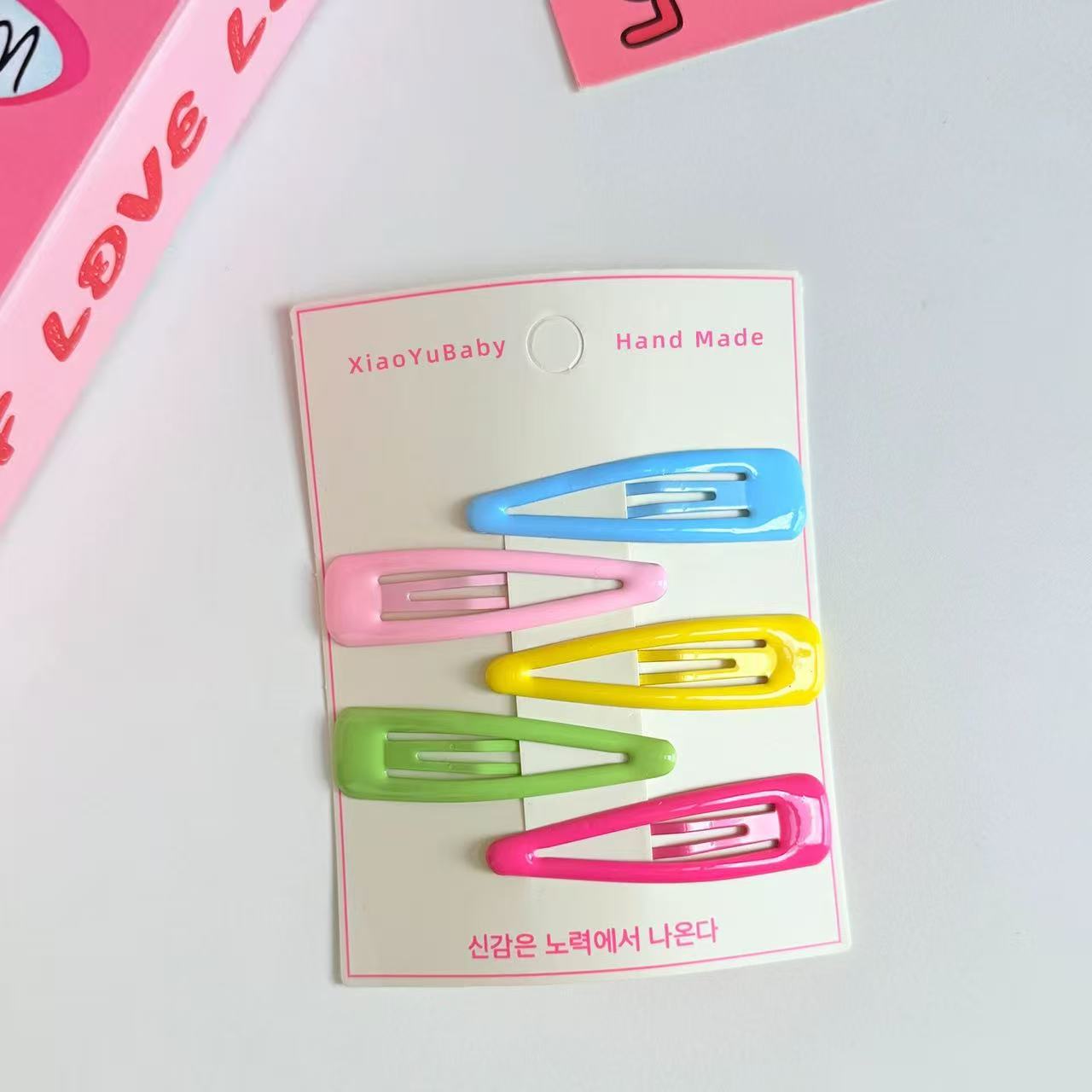 7CM large candy-colored children's hair clip, Korean fashion bangs side hair clip, girl face washing crushed hair BB clip detail image 6