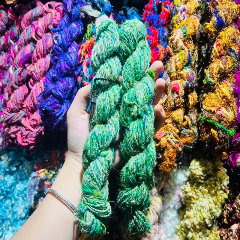 DIY imported new silk yarn, purely handcrafted DIY accessories, decorative bags, necklaces and bracelets Specification image