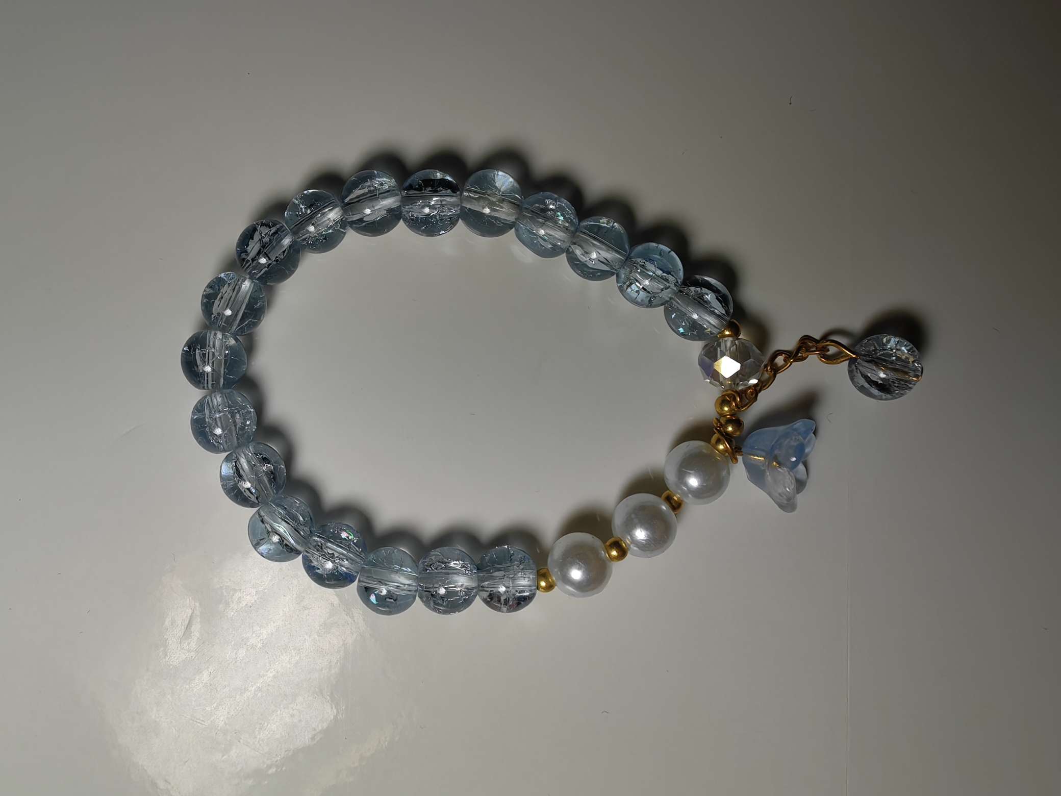 仙女风手工玻璃手链 七彩珠串珠ins小众设计学生闺蜜礼物手链饰品手串情侣手链