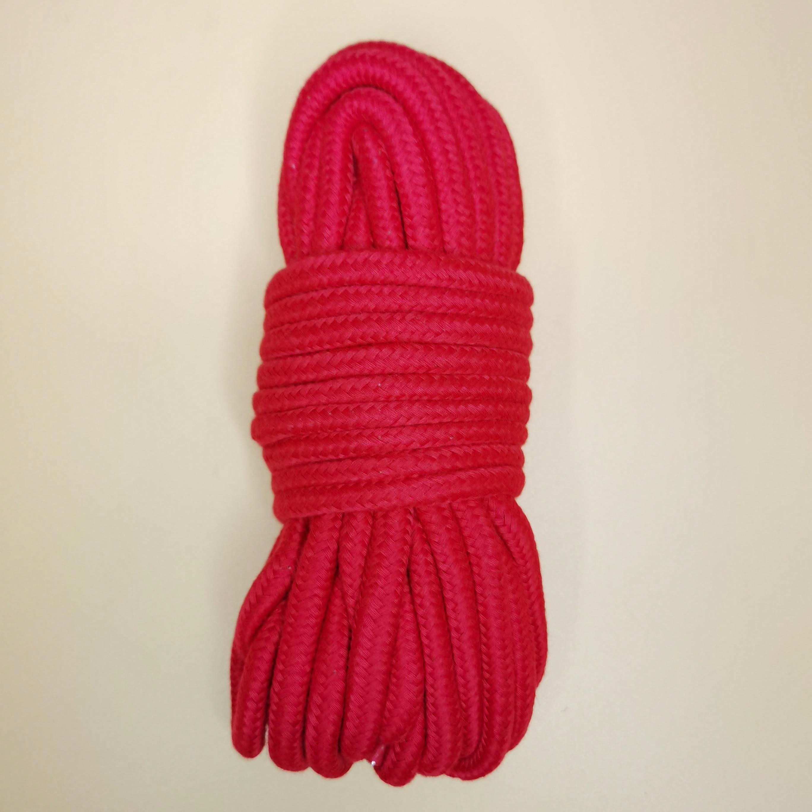 10米/卷，6mm宽涤棉绳圆 用于节日装饰 手工礼品工艺品制作 diy 捆绑绳 白底实物图