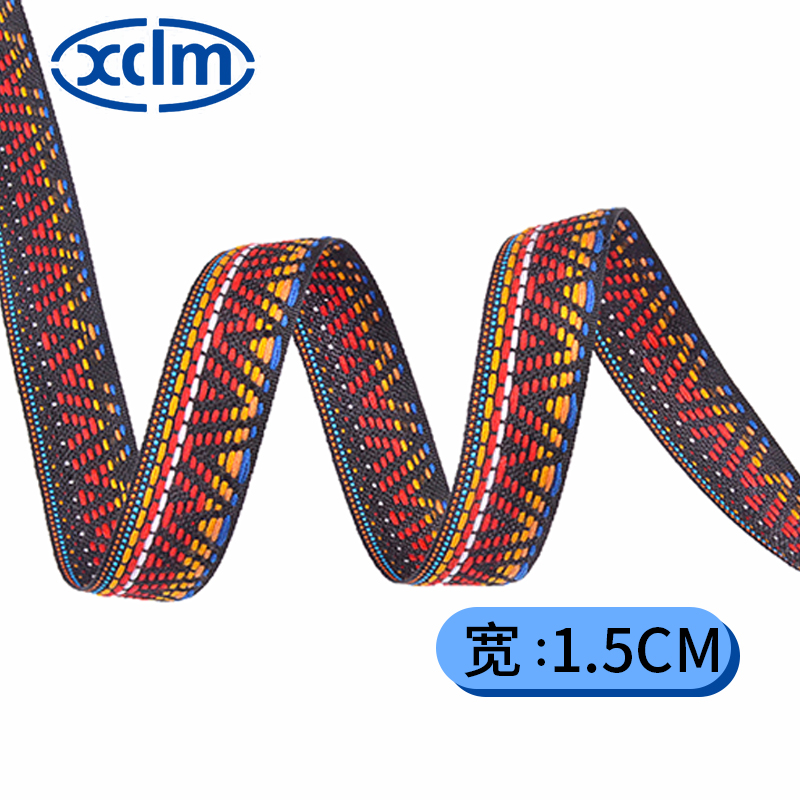 1CM wide jacquard ethnic woven tape, jacquard lace, ancient costume doll clothes, cuff edge-trimmed woven tape, DIY lace pic 1