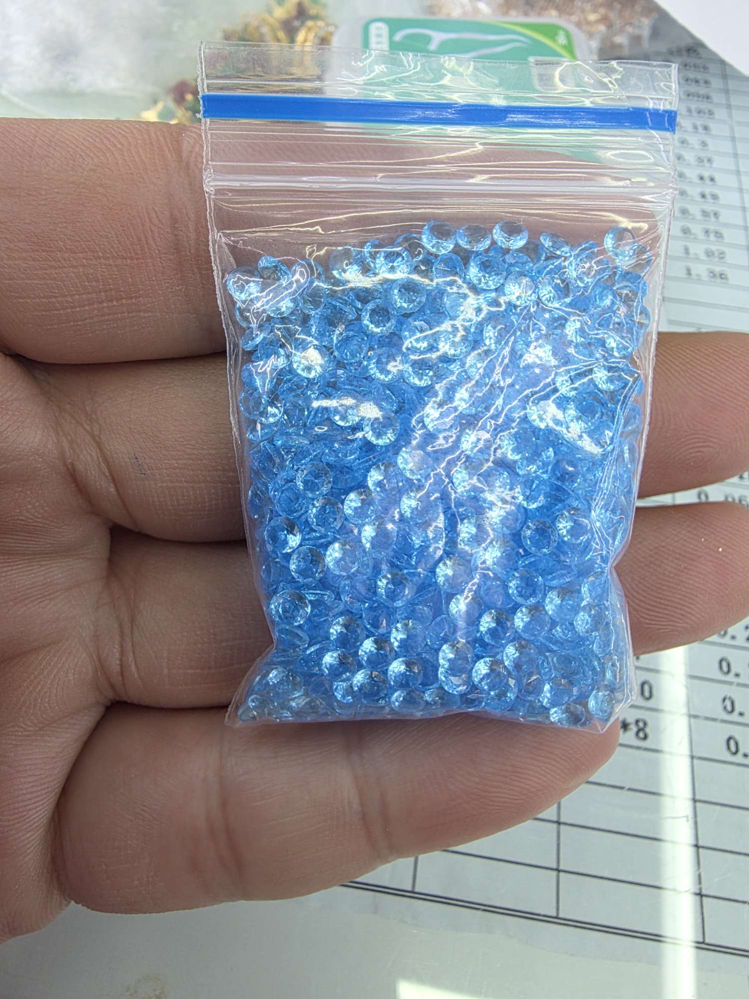 Sea blue glass