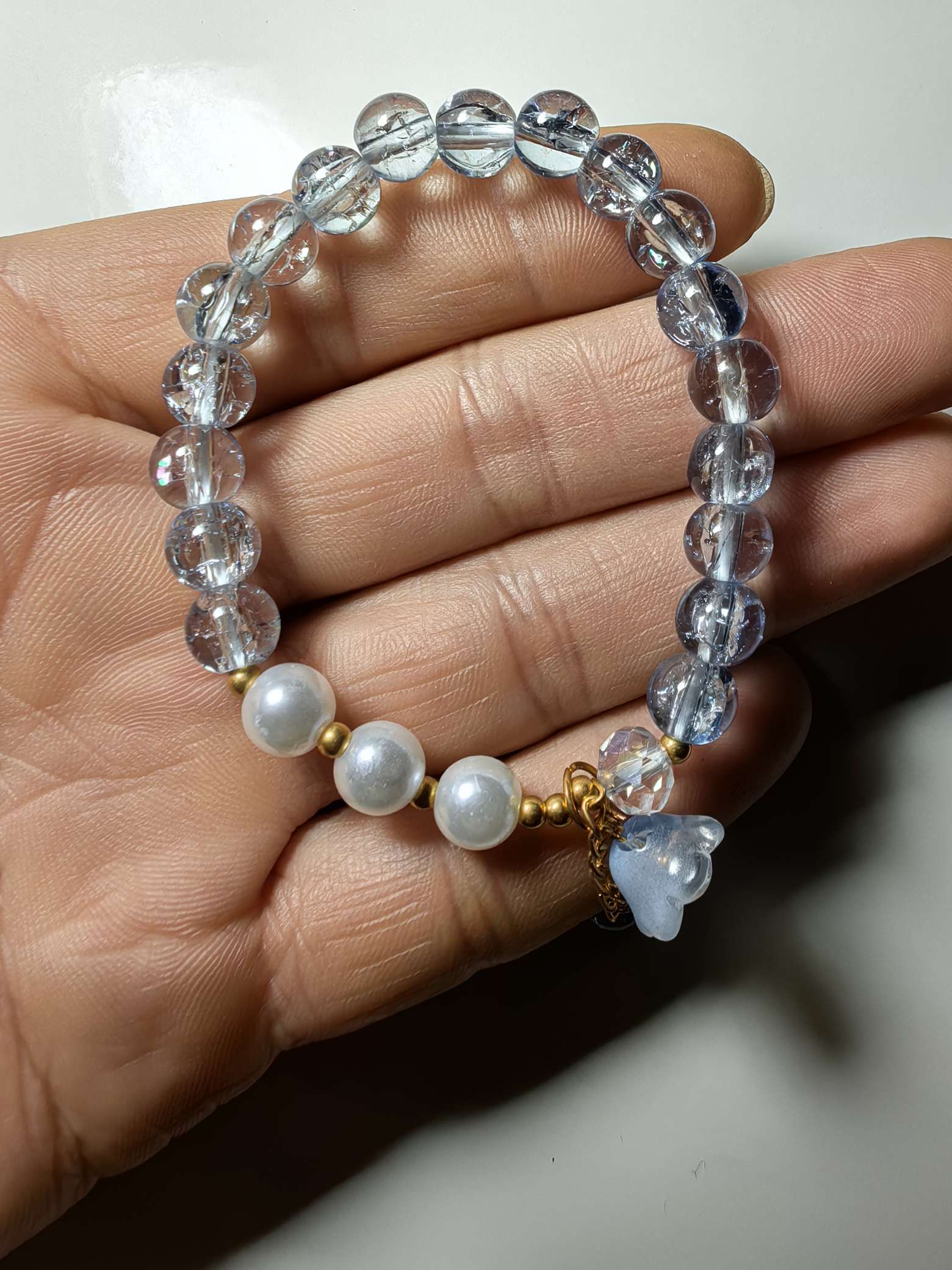 仙女风手工玻璃手链 七彩珠串珠ins小众设计学生闺蜜礼物手链饰品手串情侣手链详情图5