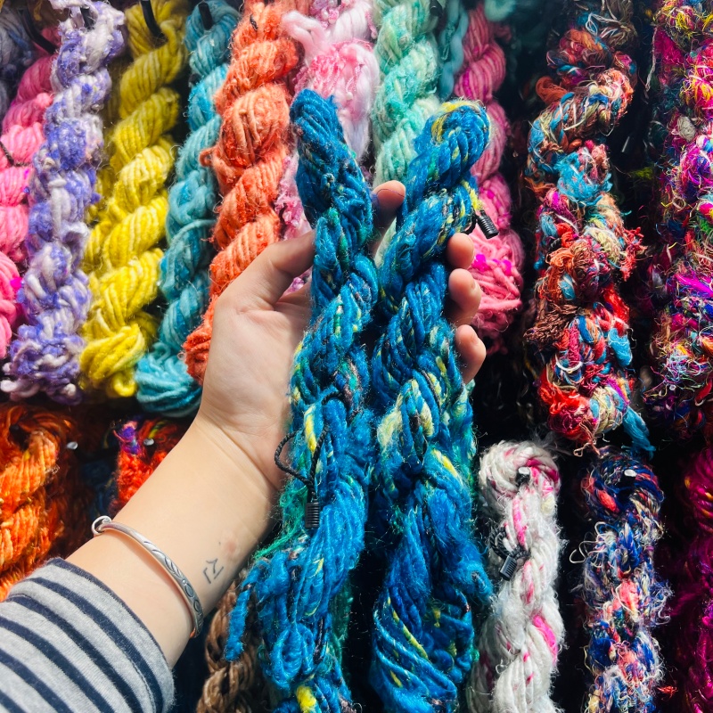 DIY imported new silk yarn, purely handcrafted DIY accessories, accessories, decorative bags, necklaces, bracelets, and accessories... 2 Item Picture