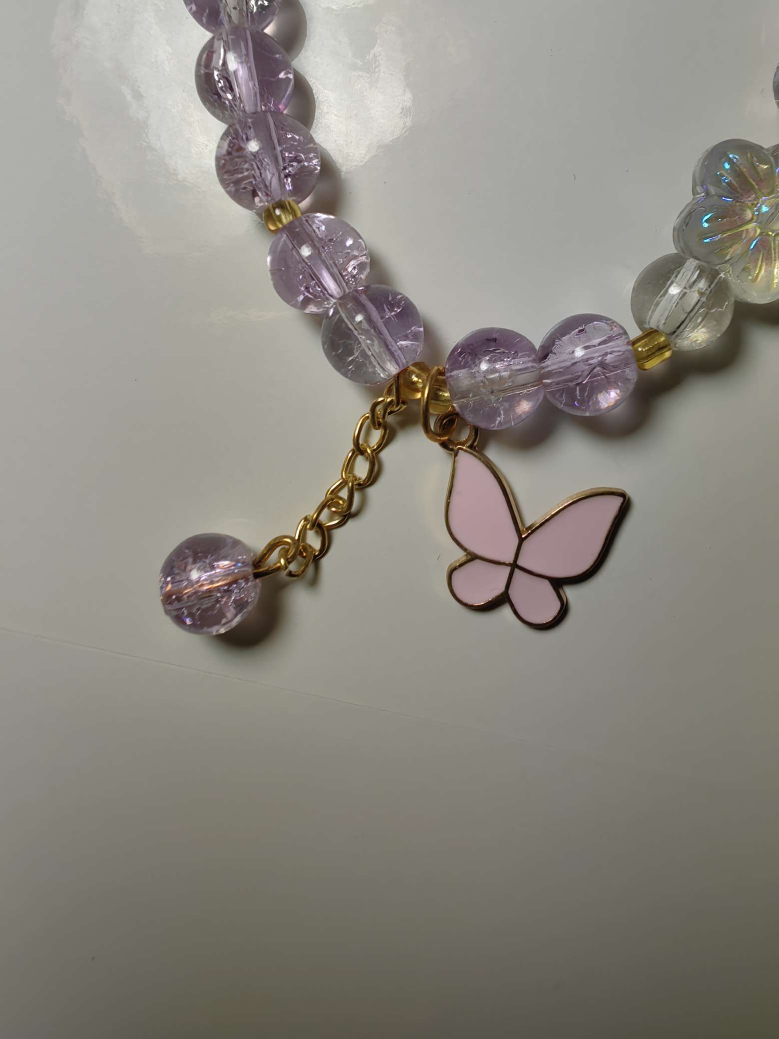 复古彩色玻璃珠手链 多色混搭文艺手作饰品 女款小众高级感配饰手链水晶手串饰品