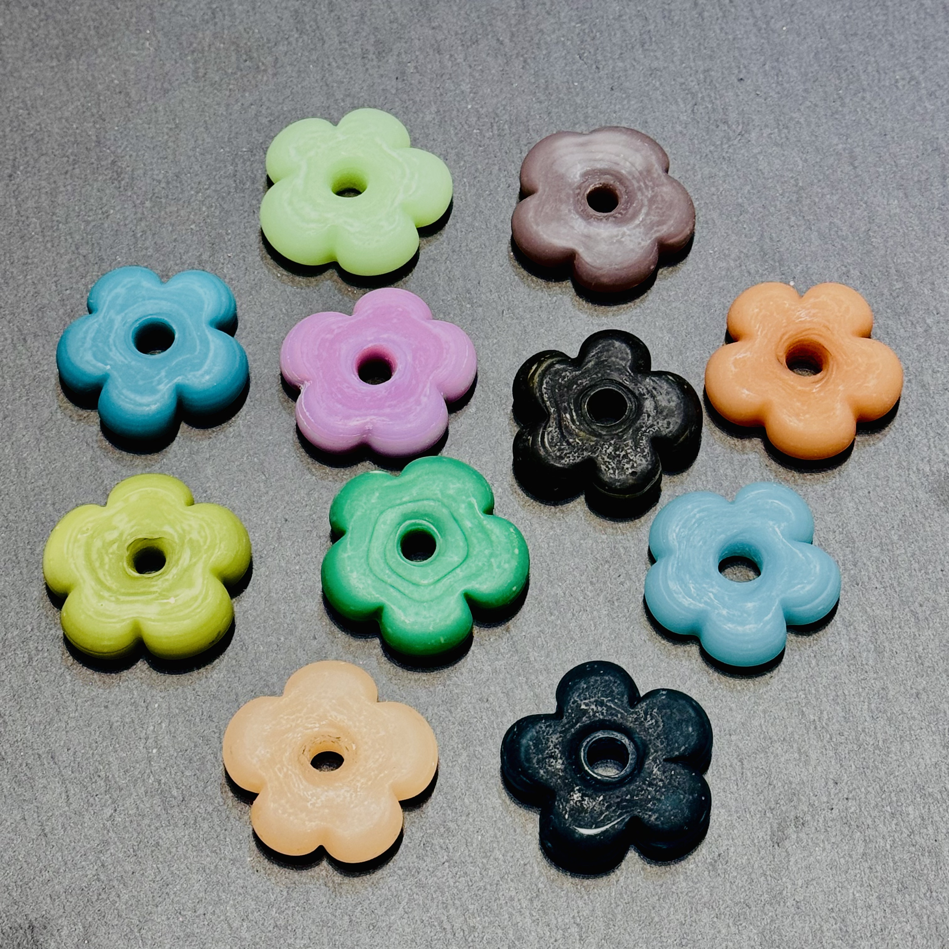 尼泊尔进口复古花朵形状琉璃珠DIY手链耳环配饰配件‘6