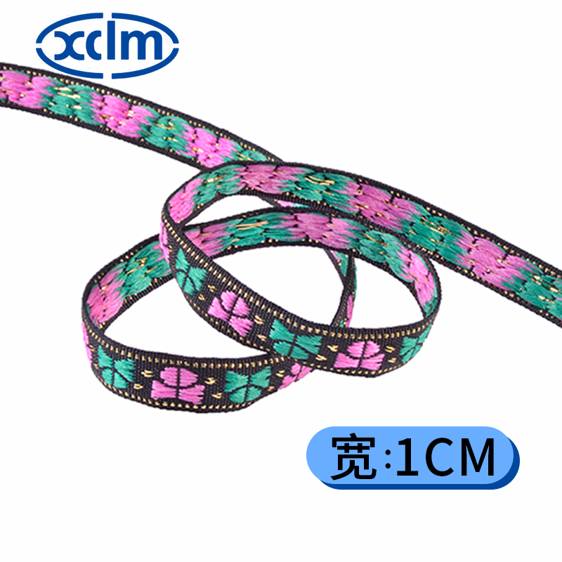 1CM wide jacquard ethnic woven tape, jacquard lace, ancient costume doll clothes, cuff edge-trimmed woven tape, DIY lace pic 12