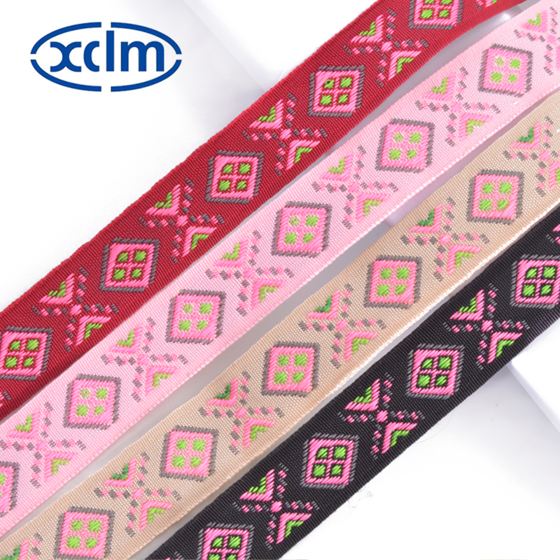 2.2cm Handmade lace decorative accessories for ethnic minority jacquard clothes, Miao diy embroidered ribbons Item Picture