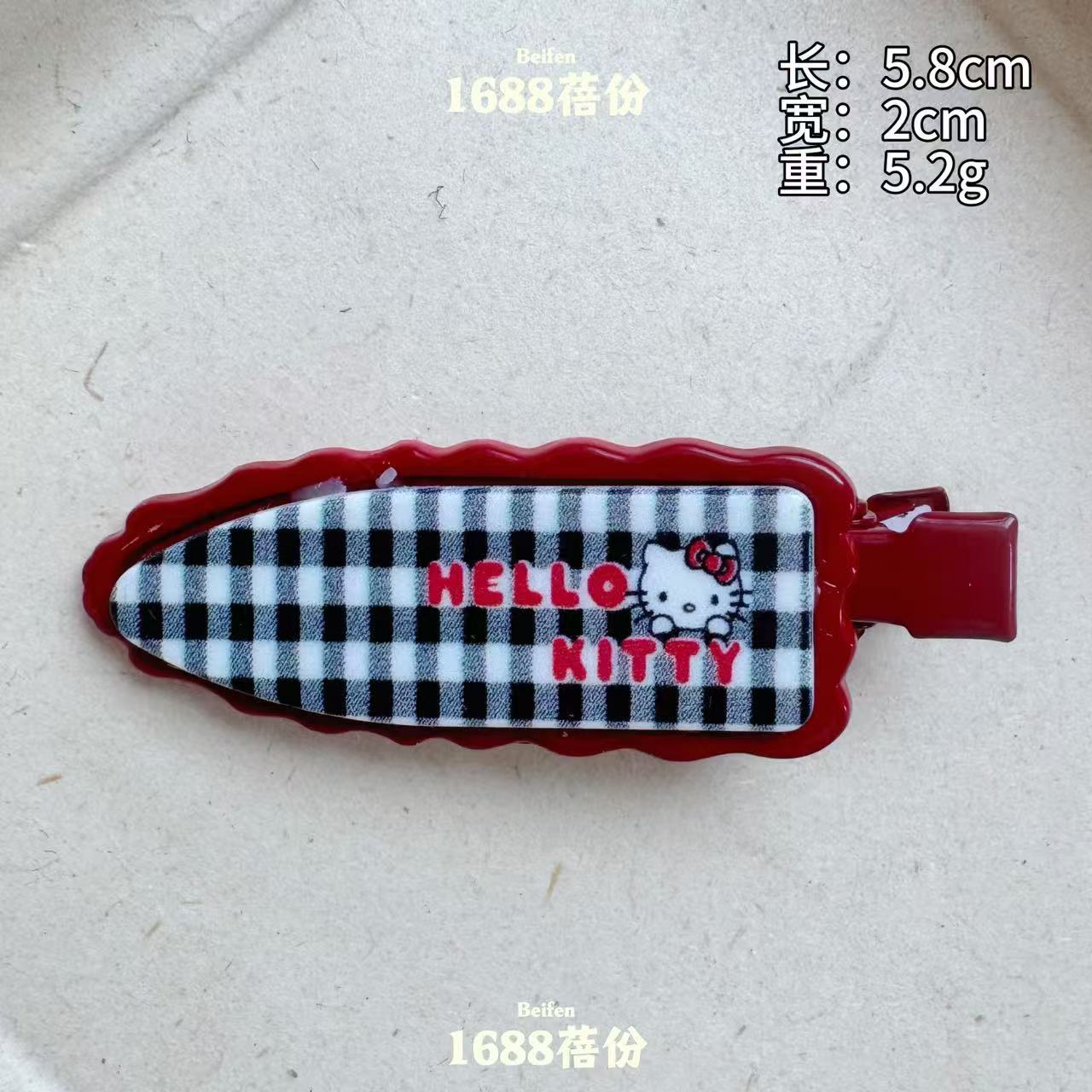 autumn winter retro plaid  seamless barrettes side clip cute sweet duckbill clip children's broken hair hair clip headdress full figure