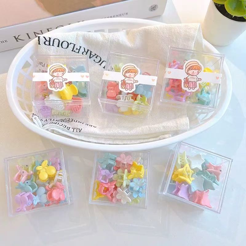 Korean cute children's hairpin clips, mini small girl hairpin clips, candy-colored baby bangs, broken hair clips and hair grips Specification image