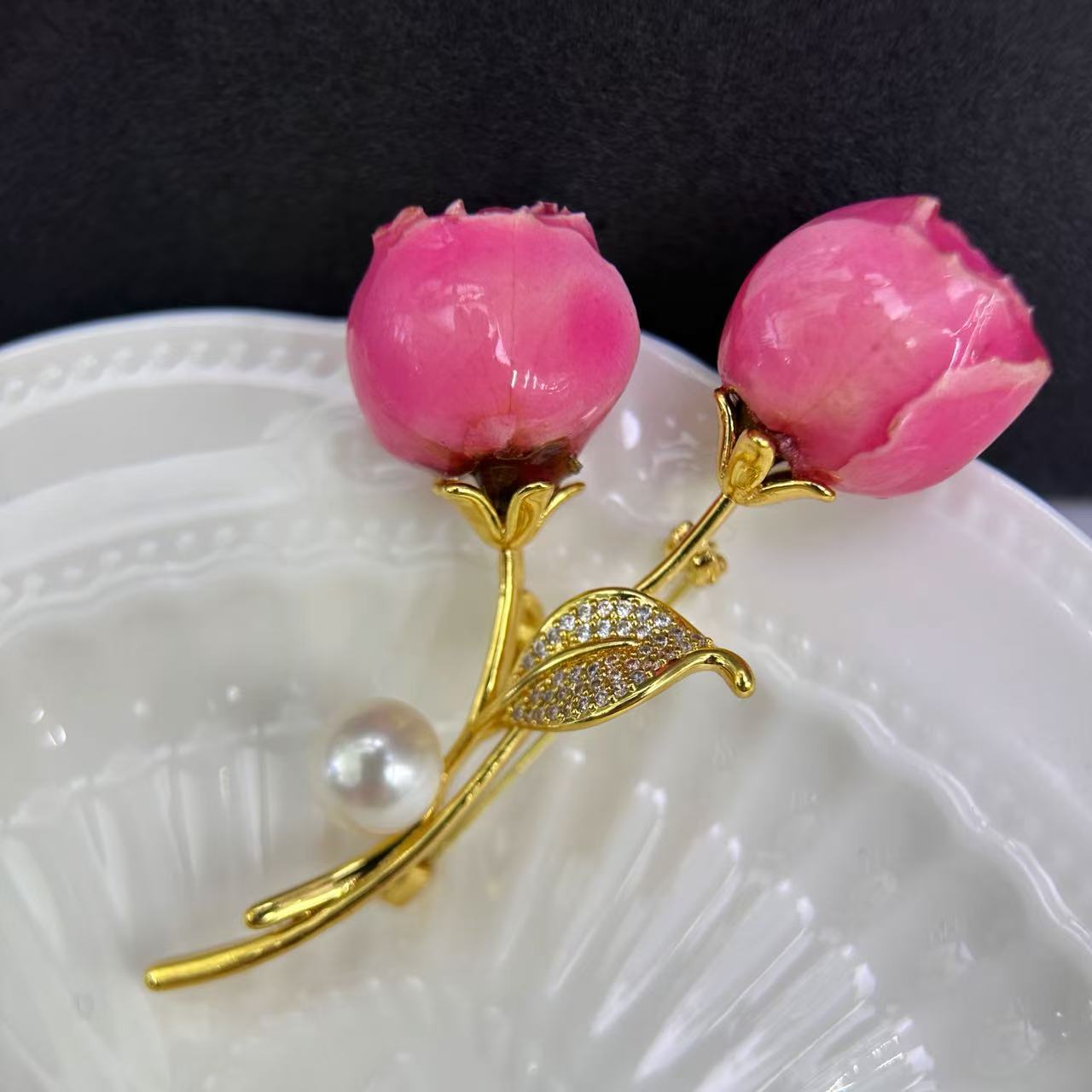 Eternal flower brooch, brooch accessory brooch, fabric brooch