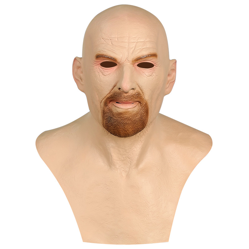 厂家现货跨境万圣节面具乳胶面具真人面具光头面具头套鬼屋派对僵尸道具外贸热销产品图