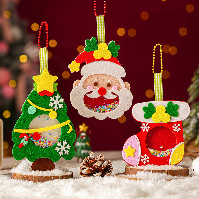 圣诞节小礼物儿童手工diy材料包摇摇乐挂件幼儿园圣诞树创意装饰