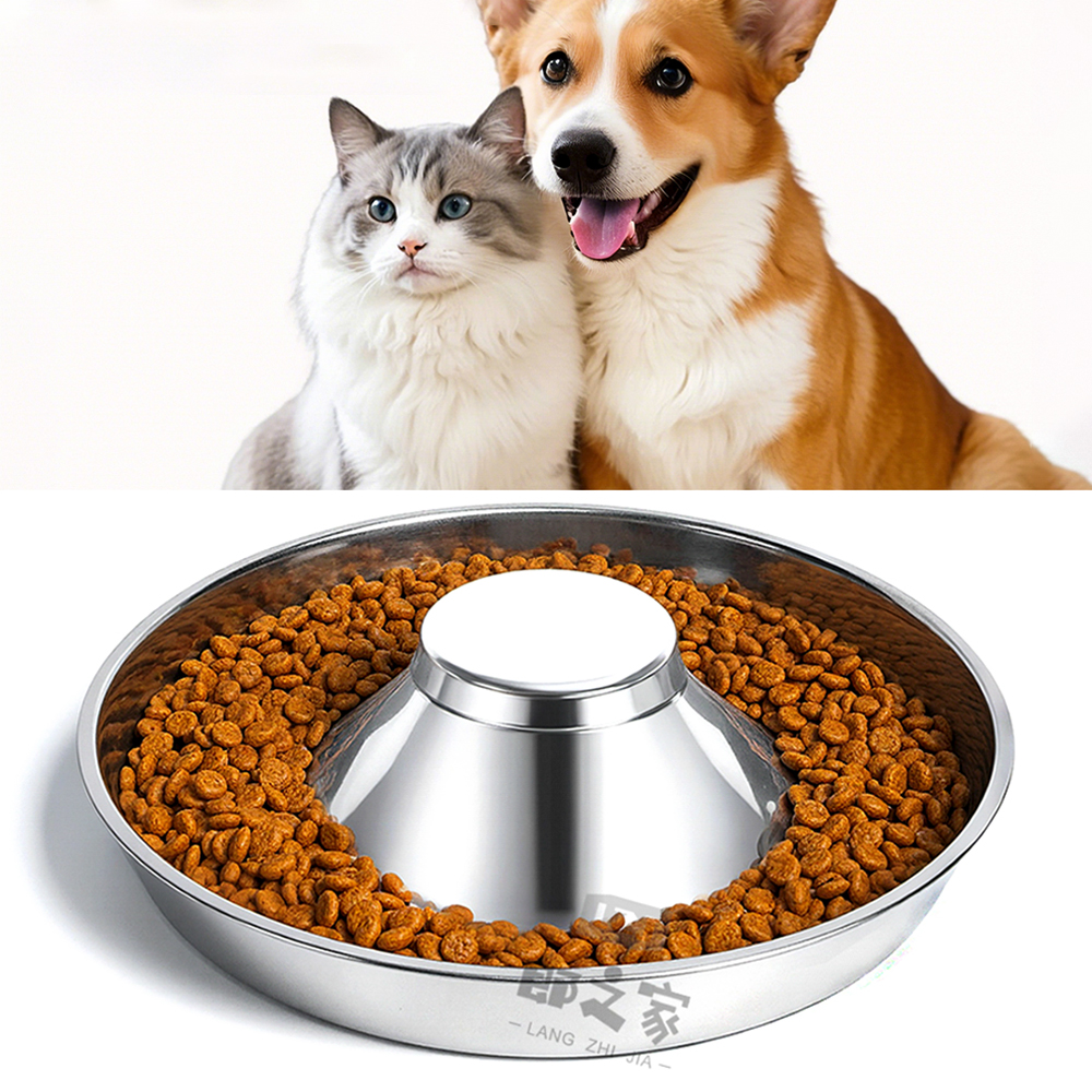 不锈钢宠物食盆大容量多宠物食盆饮水盆猫咪狗狗饭碗防滑不打翻狗盆