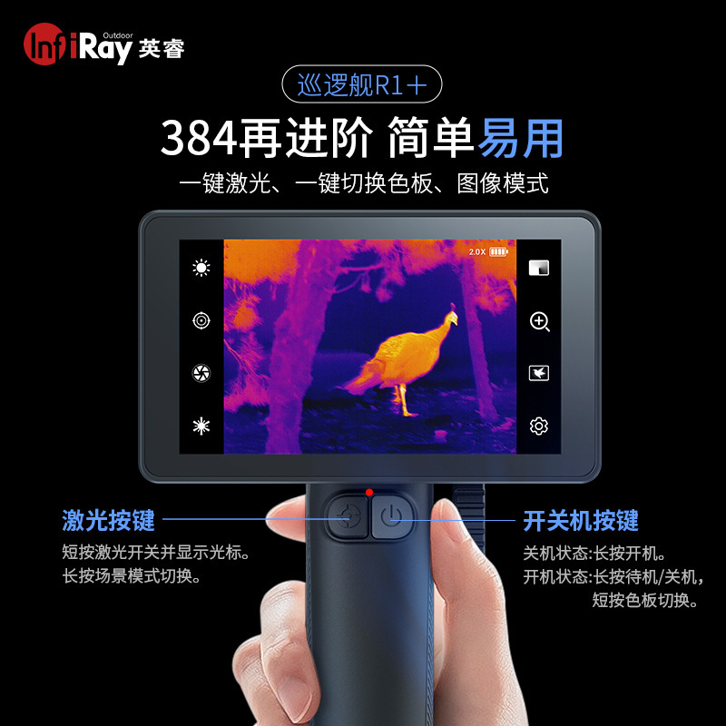 艾睿英睿巡逻舰R1+红外热成像夜视仪高清夜视望远镜户外热相仪产品图