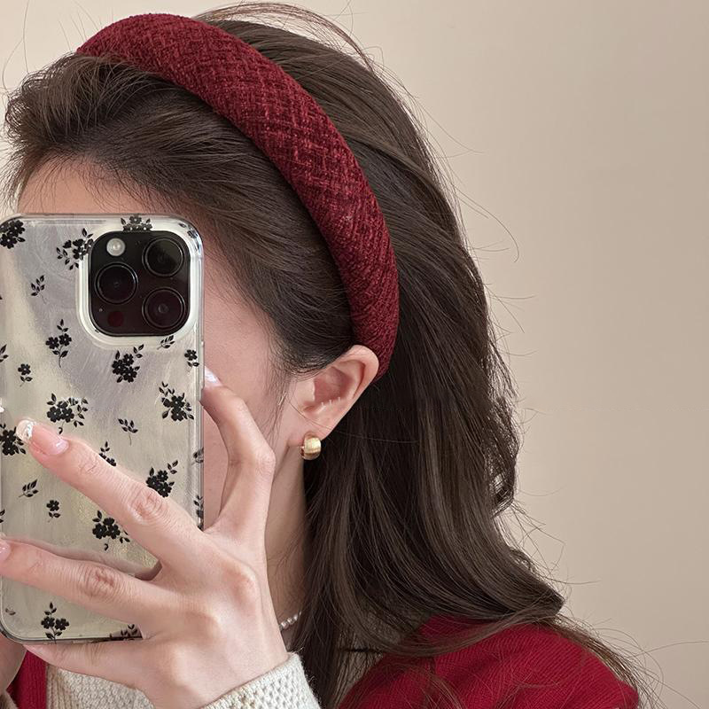 韩系复古宽版发箍女2024新款高级感外出压发头箍洋气百搭发卡发饰发箍