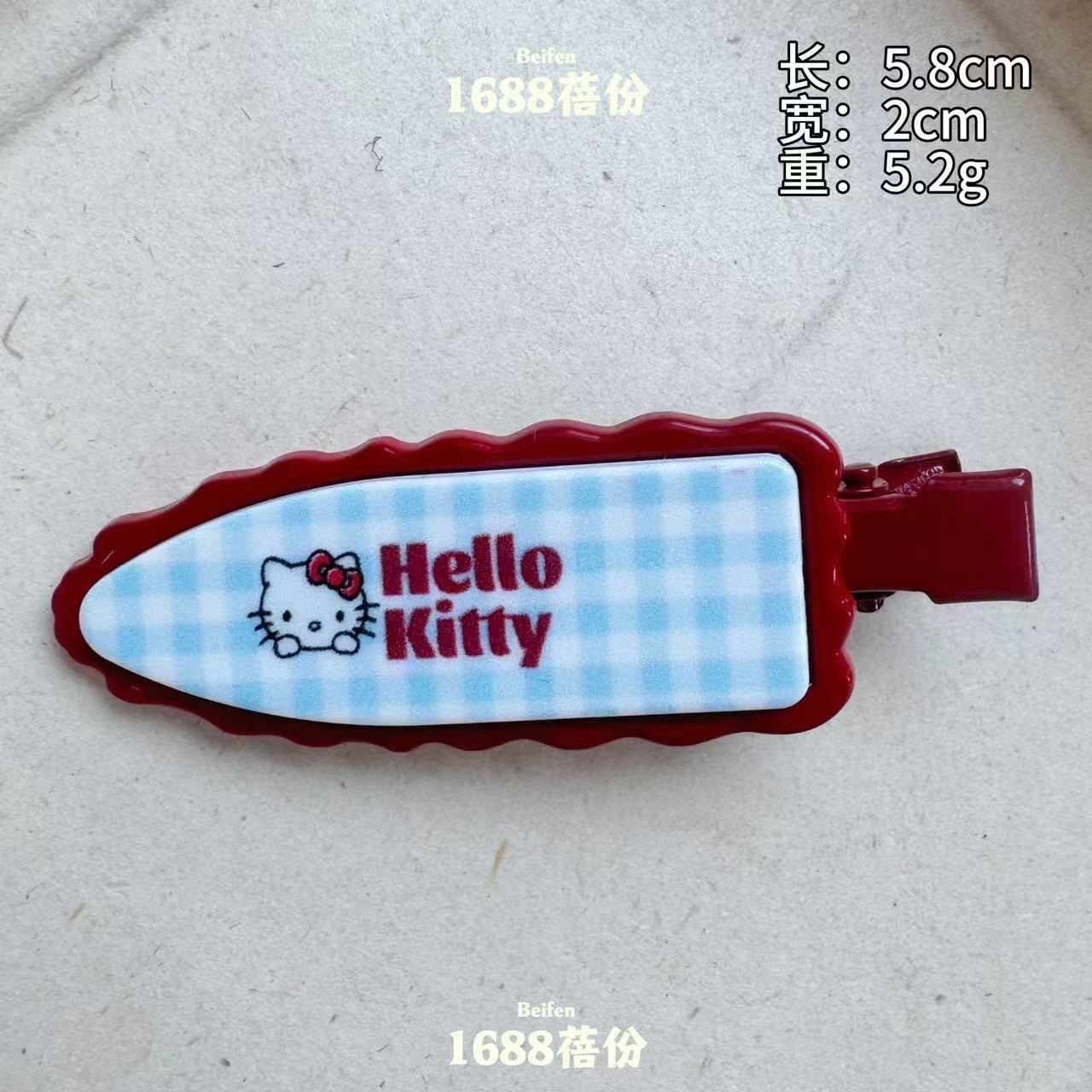 autumn winter retro plaid  seamless barrettes side clip cute sweet duckbill clip children's broken hair hair clip headdress details Picture