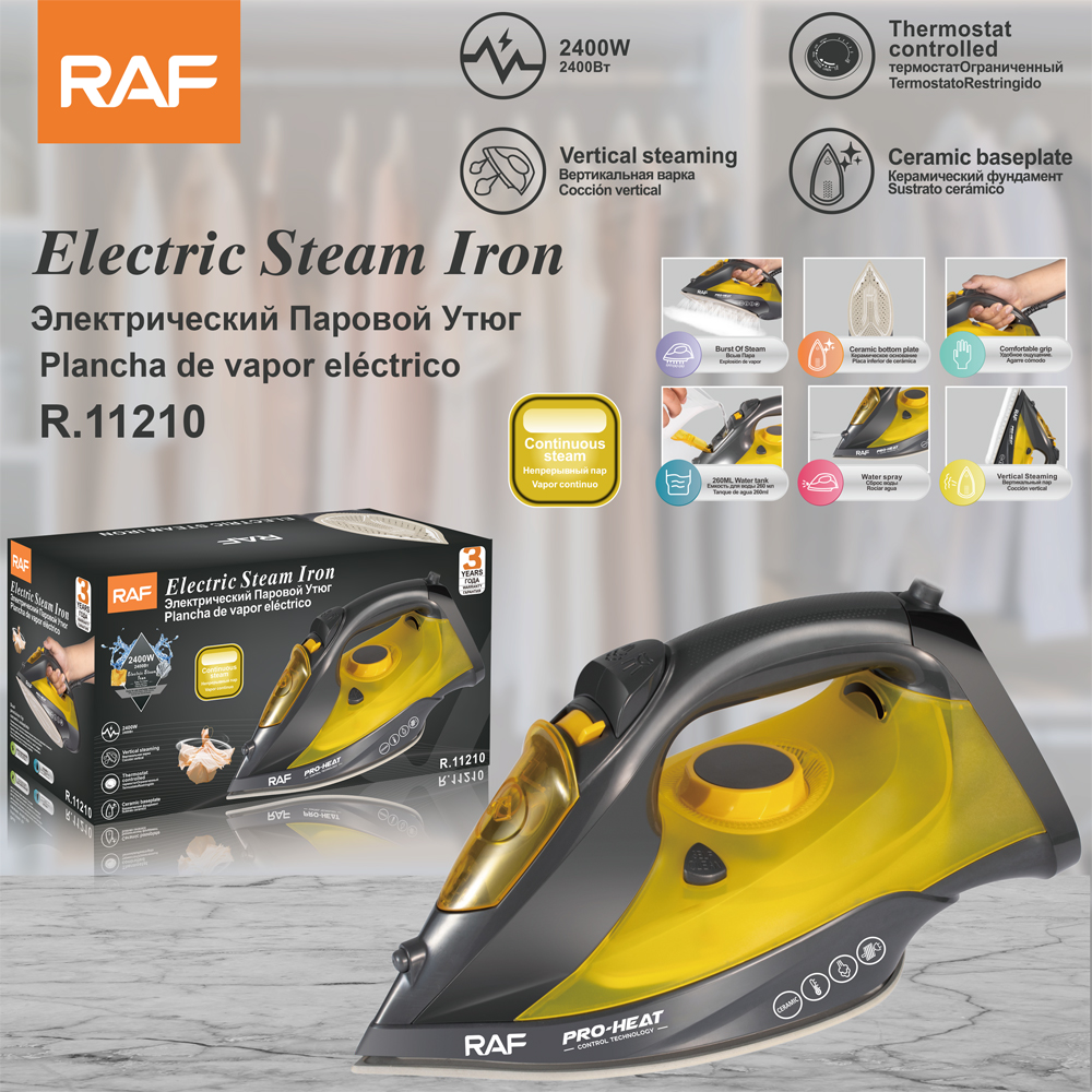 RAF European standard household steam iron, handheld hanging iron, portable powerful steam electric iron