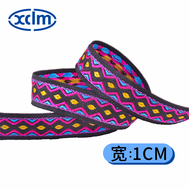 1CM wide jacquard ethnic woven tape, jacquard lace, ancient costume doll clothes, cuff edge-trimmed woven tape, DIY lace pic 6