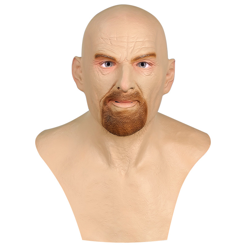 厂家现货跨境万圣节面具乳胶面具真人面具光头面具头套鬼屋派对僵尸道具外贸热销