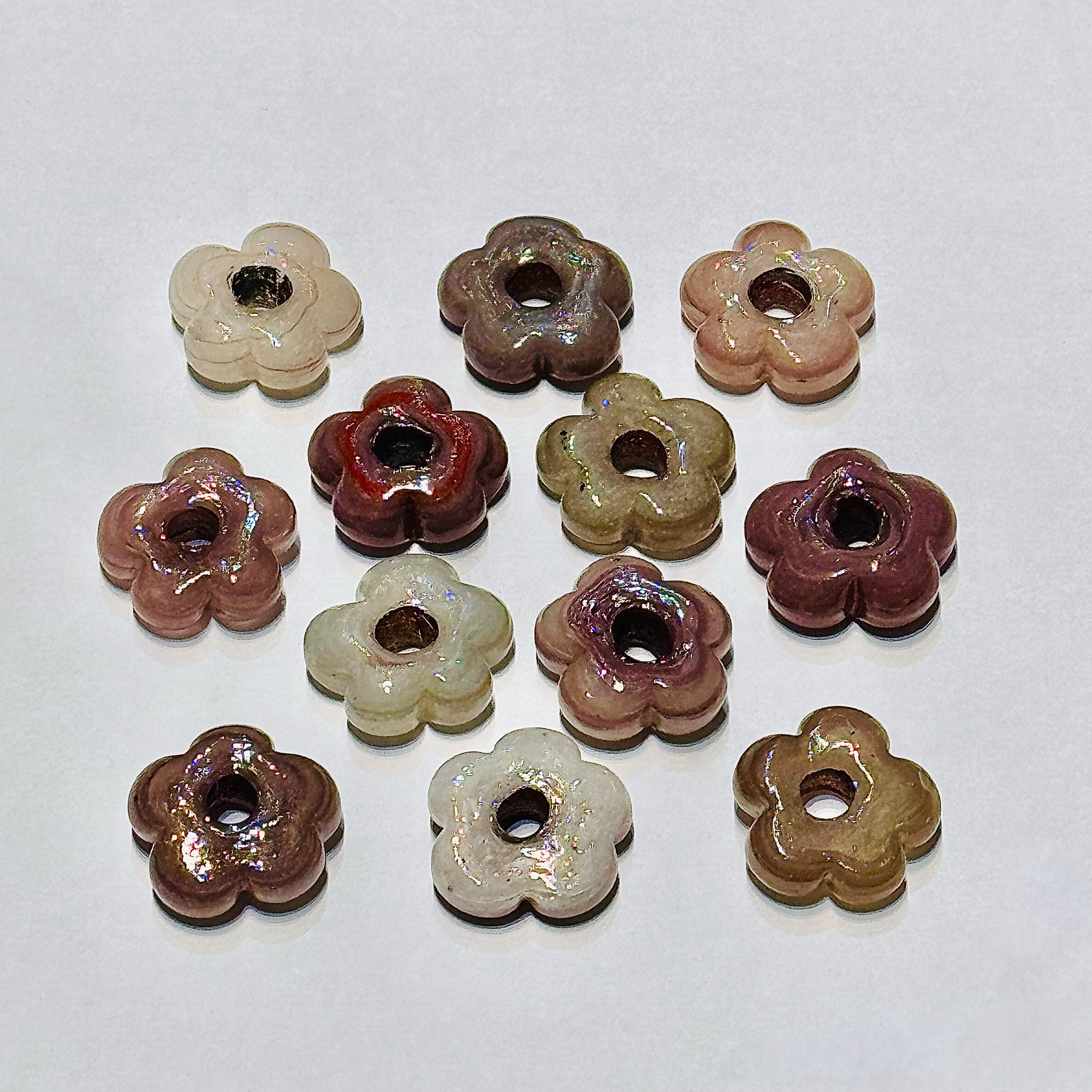 Nepalese imported retro flower-shaped glass bead DIY bracelet earrings accessory '1 Application Scenario