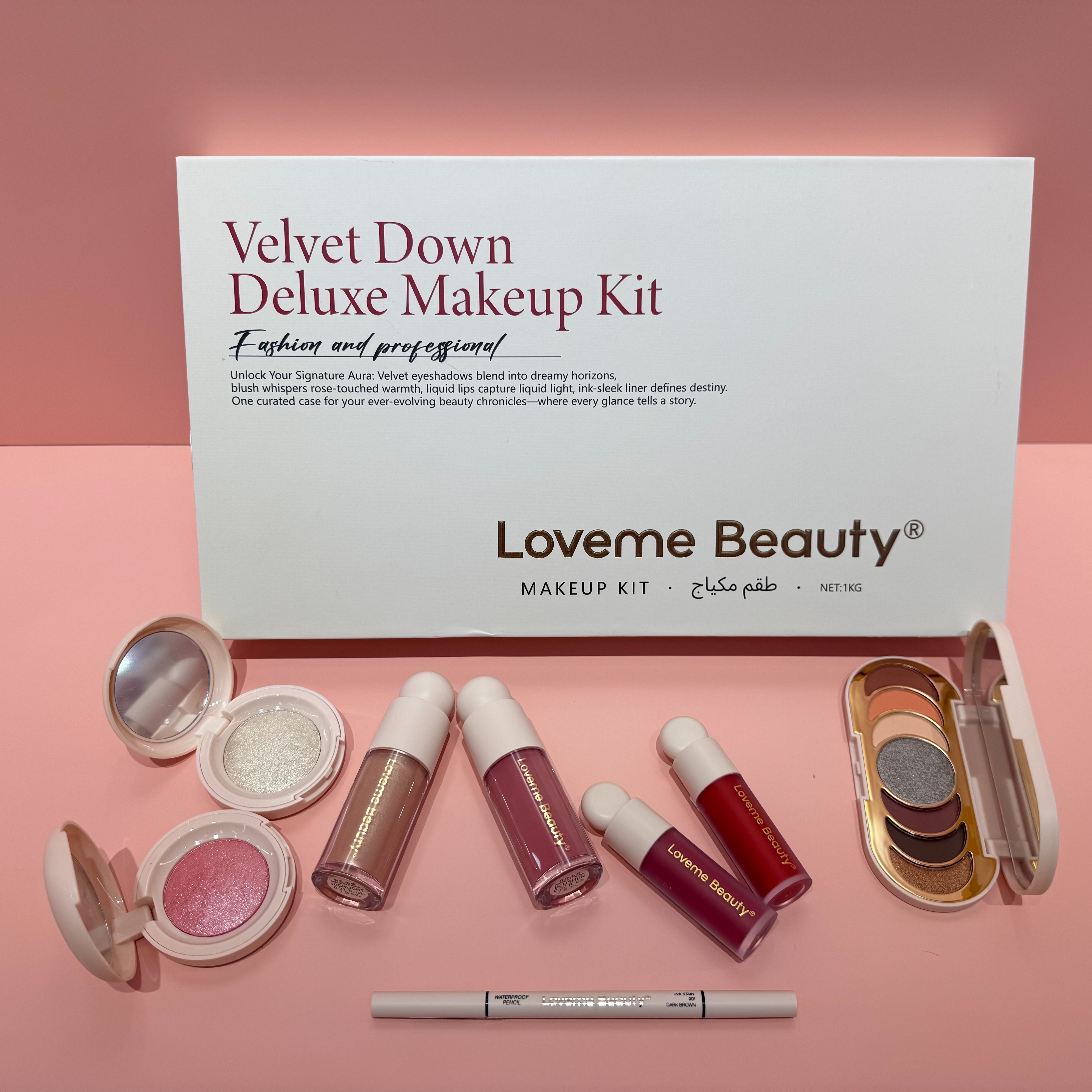 Velvet Down Deluxe Makeup Kit -Loveme Beauty 