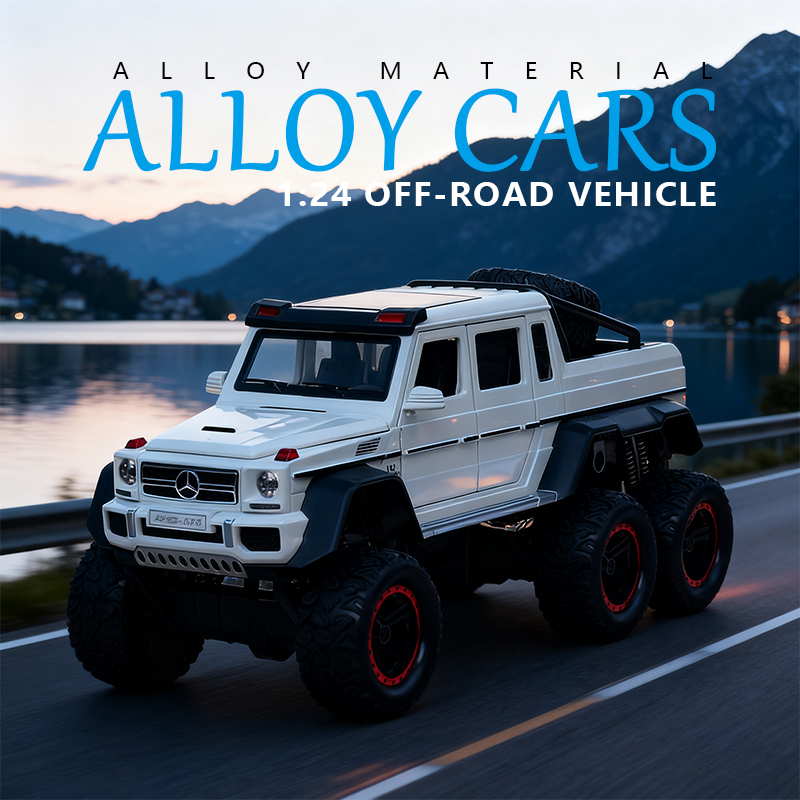 1:24 Mercedes-Benz G 6*6 off-road vehicle simulation alloy car model large six-wheel boy toy collection Specification image