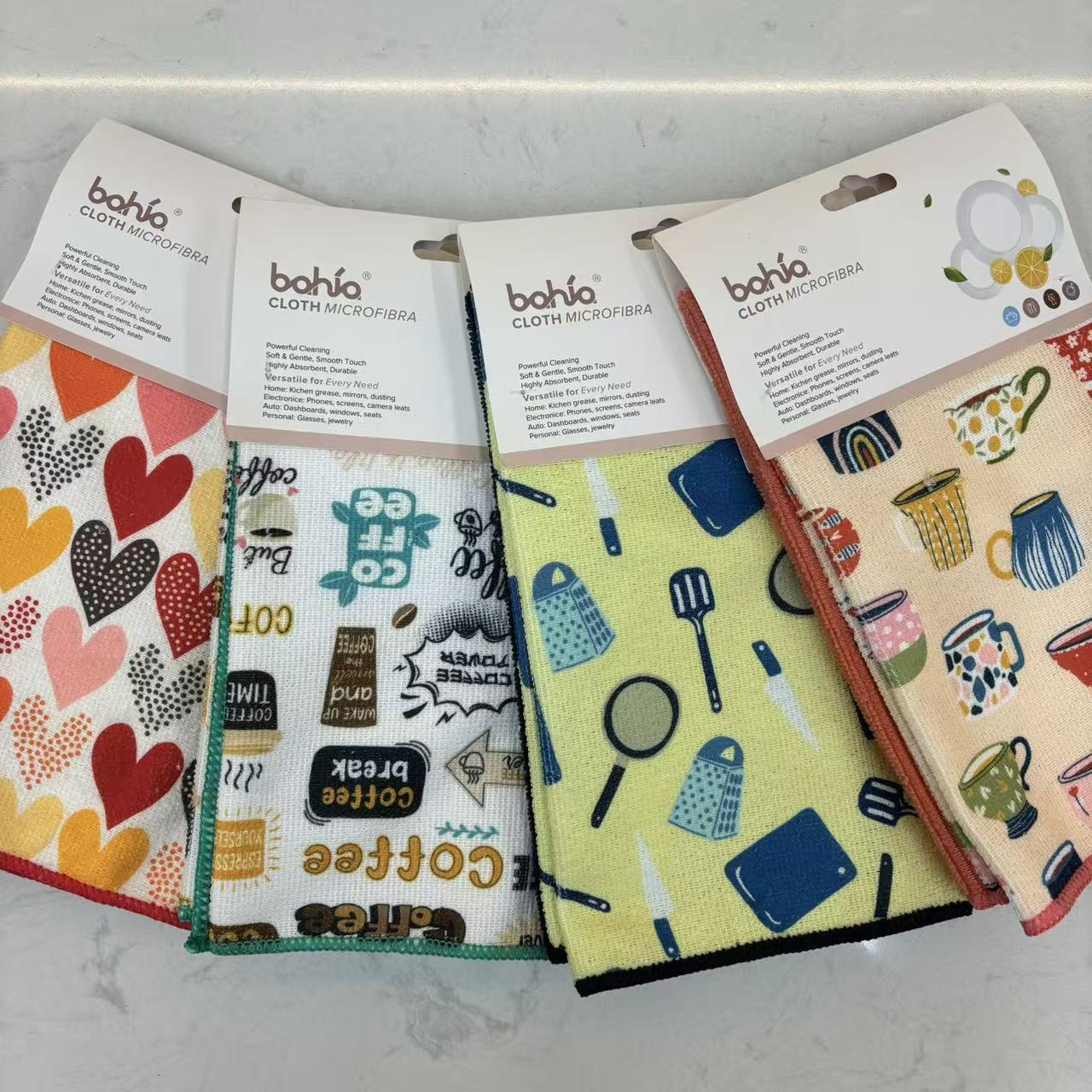 Various digital printed cloths, 40*48cm, kitchen cleaning cloths, dishwashing cloths, Bahia
