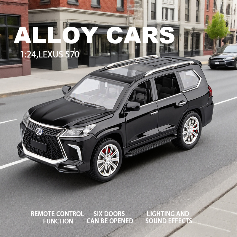 1:24合金车模雷克萨斯570车(包电)商务车模6开玩具车摆设男孩遥控款