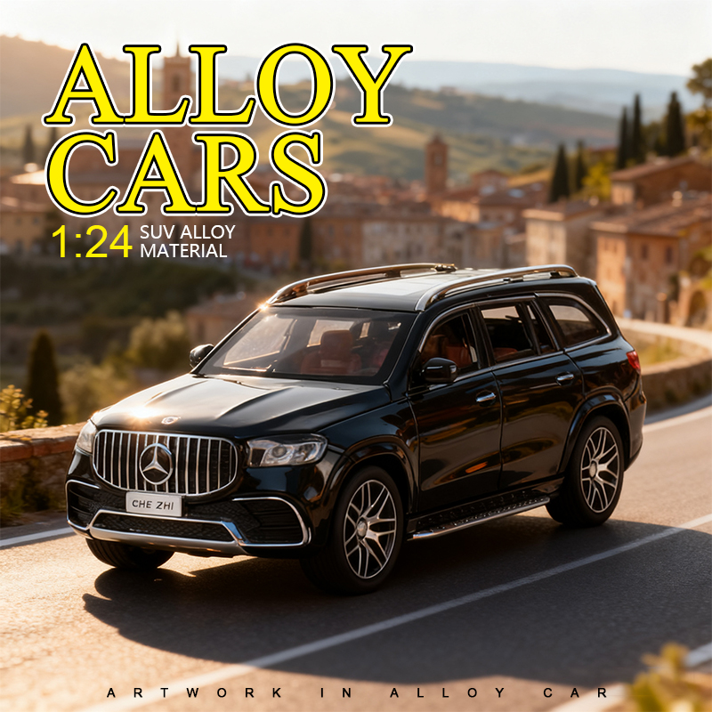 1:24 Mercedes-Benz GLS 63 AMG alloy Resilience car model with openable doors, realistic sound and light exquisite gift display Specification image