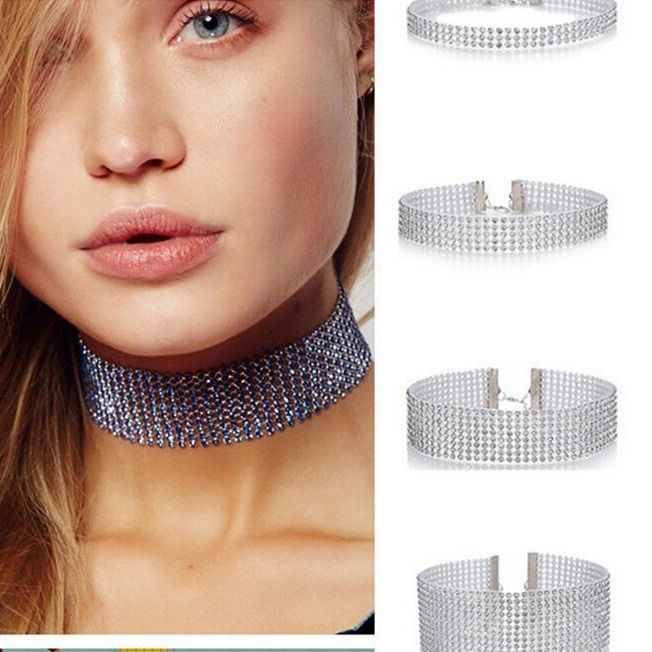 Best-selling luxury diamond-encrusted necklace, collarbone chain, popular European and American fashion accessories, neck chain and collar cho ker detail image 11