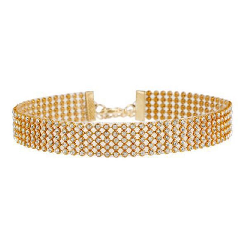 Best-selling luxury diamond-encrusted necklace, collarbone chain, popular European and American fashion accessories, neck chain and collar cho ker detail image 6