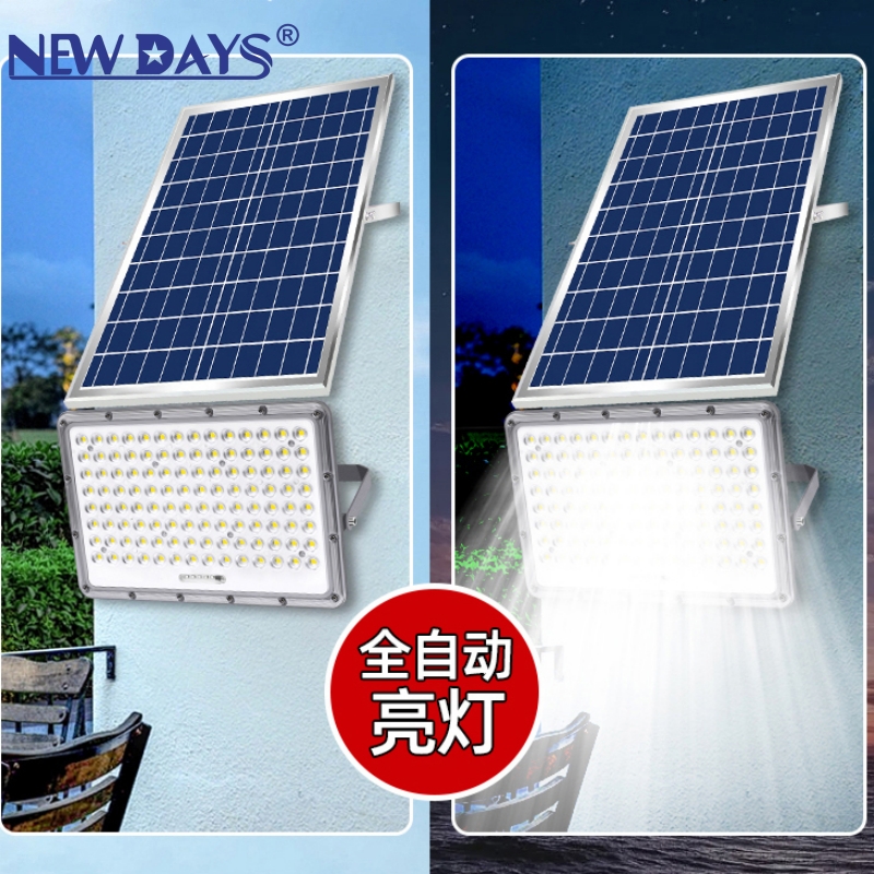 NEWDAYS brand's new cross-border LED die-cast aluminum series solar floodlights, waterproof and dustproof outdoor lighting emergency lights, eco-friendly street lamps, and solar lamps details Picture