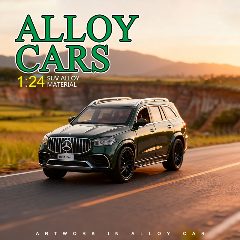 1:24 Mercedes-Benz GLS 63 AMG alloy Resilience car model with openable doors, realistic sound and light exquisite gift display details Picture