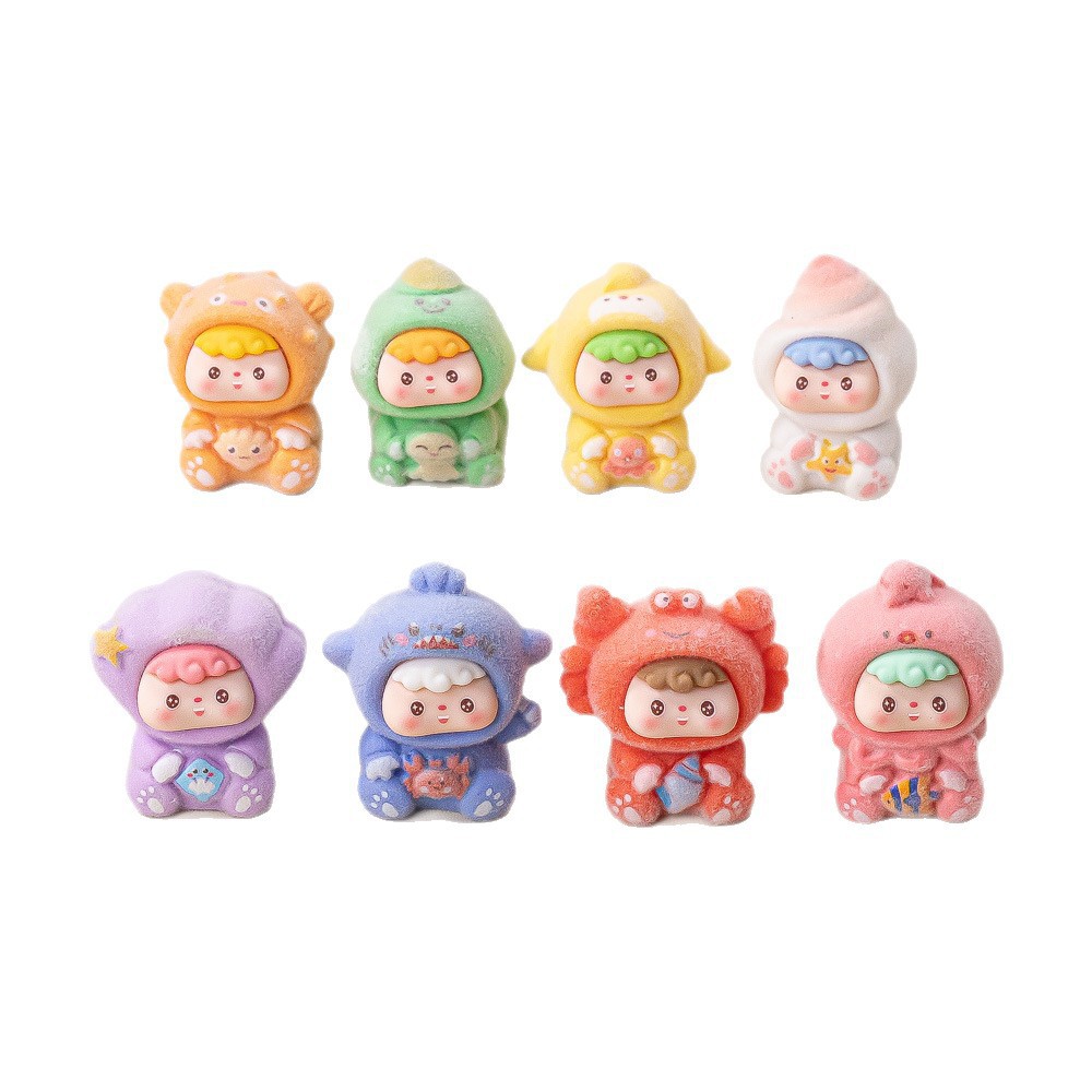 Plush ocean baby cute blind bag diy jewelry accessories Resin dolls keychains pendants Car trinkets Application Scenario
