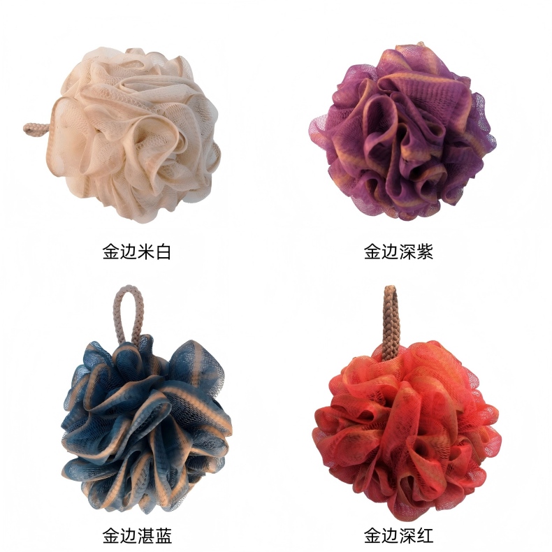 【清枝】渐变云感沐浴球 超大蓬松起泡网洗澡球 撞色柔软不散沐浴神器详情2