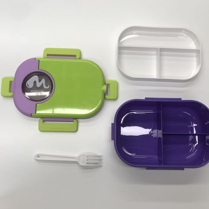 多色撞色分隔餐盒|食品级材质 便携防漏 含餐具 学生上班族带饭颜值饭盒 轻食便当详情5