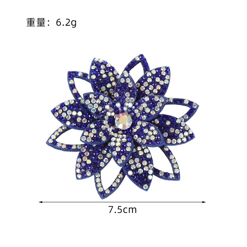 多色水钻莲花装饰配件超闪轻奢时尚鞋花发夹包包辅料DIY饰品配件