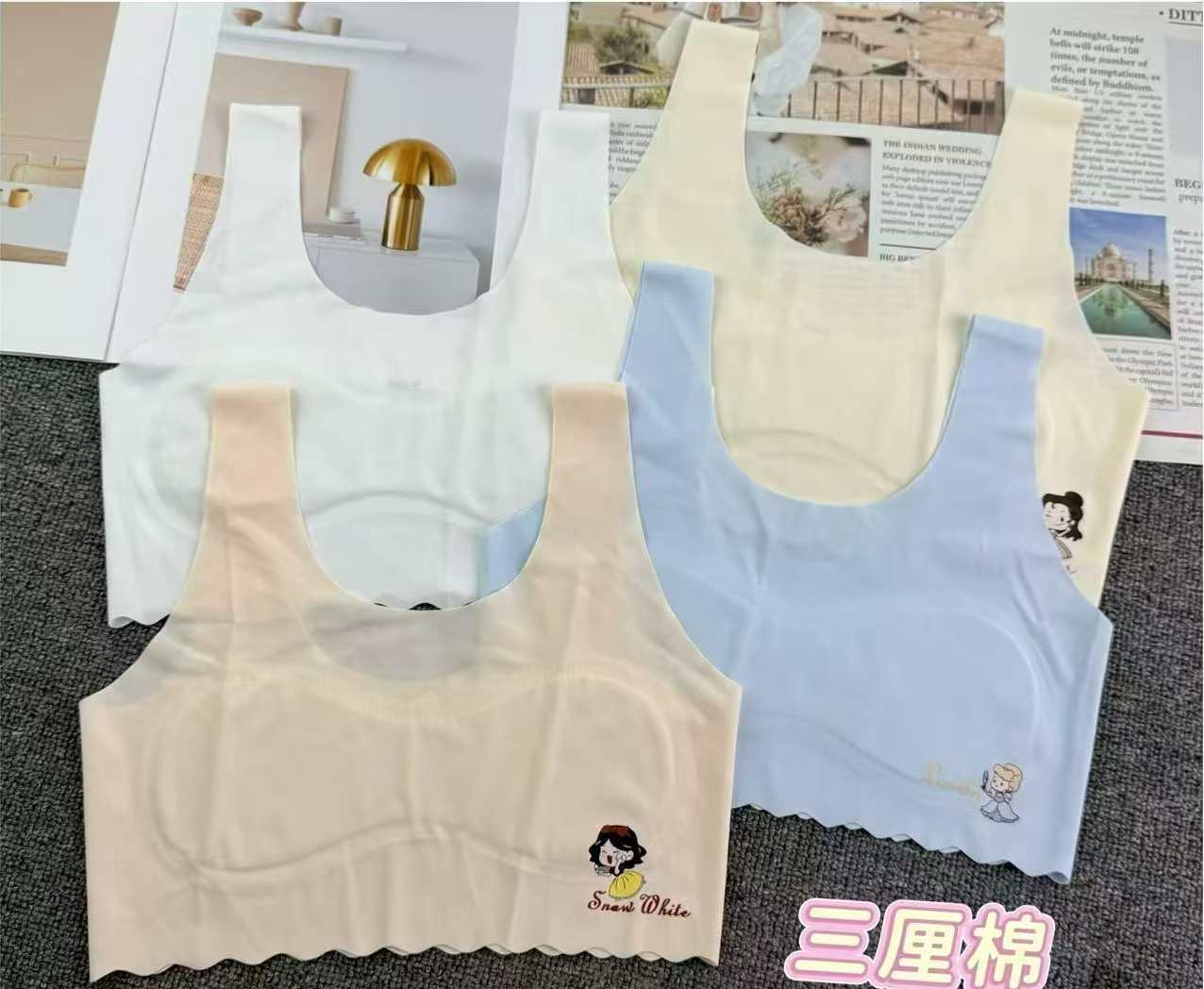 Southeast Asian seamless breathable vest for junior high school development, girls' underwear, bra, summer underwear, light and thin children's underwear, ice silk dress, ice silk seamless vest, breathable bra thumbnail