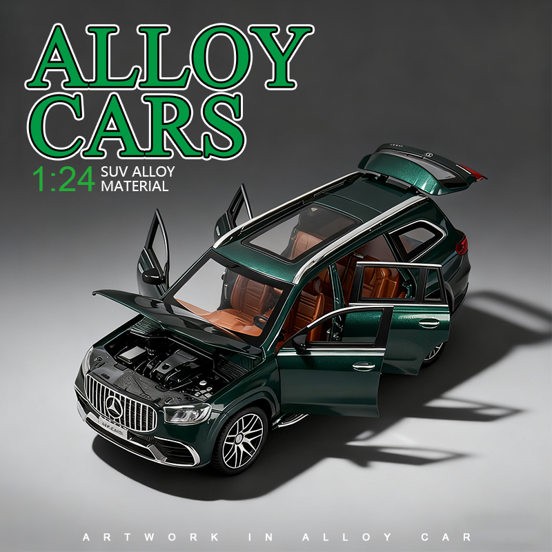 1:24 Mercedes-Benz GLS 63 AMG alloy Resilience car model with openable doors, realistic sound and light exquisite gift display Application Scenario