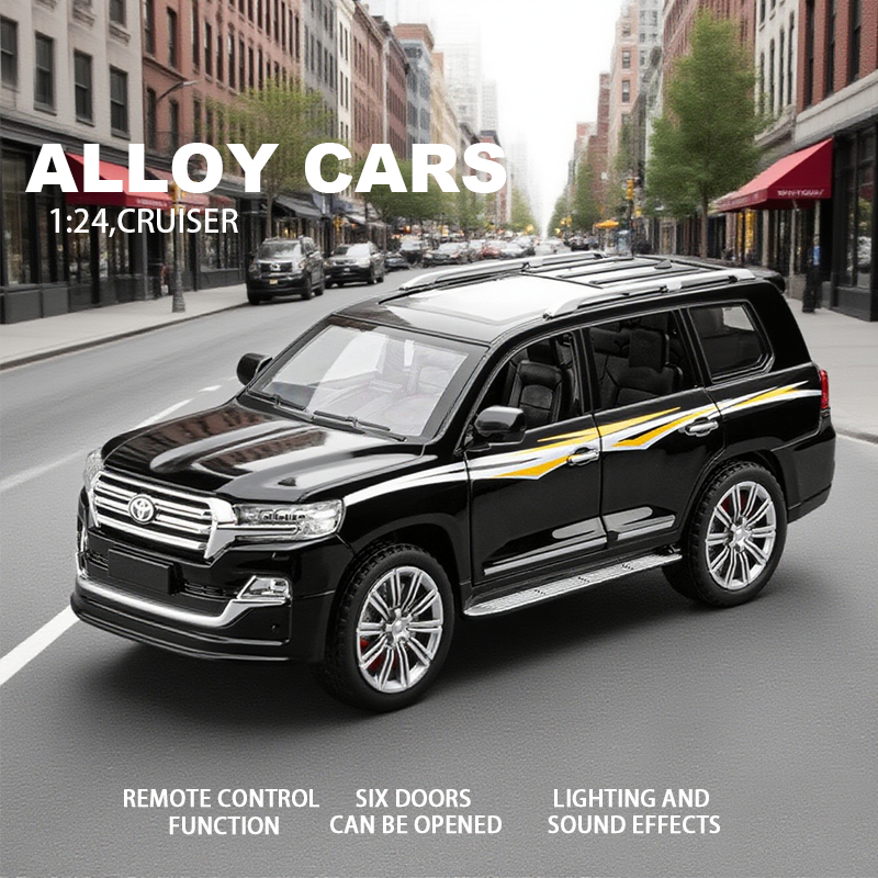 1:24 Remote control alloy car model of Toyota Cruiser (with battery included) Alloy car model simulation off-road vehicle boys' toy car collection details Picture