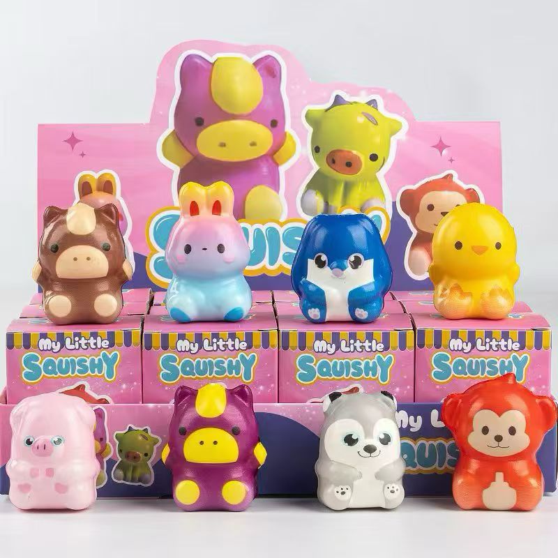 New small-sized cat paw Kabipbala ice cream, hexagonal dragon, slow rebound, Pinching fun, stress-relieving toy, desktop decoration, blind box detail image 6