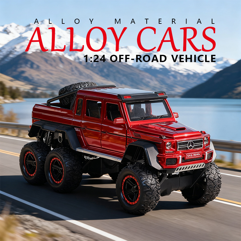 1:24 Mercedes-Benz G 6*6 off-road vehicle simulation alloy car model large six-wheel boy toy collection details Picture