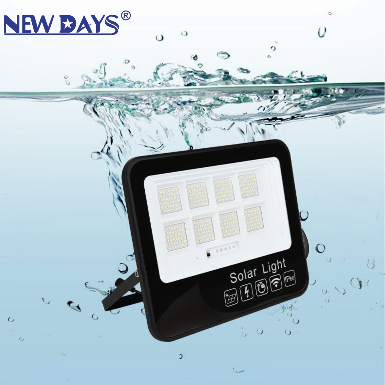NEWDAYS marca nueva frontera LED luz de inundación solar luz de inundación ABS caja de plástico, a prueba de agua y polvo iluminación doméstica luz de emergencia luz de calle ambiental destacada luz solar Application Scenario