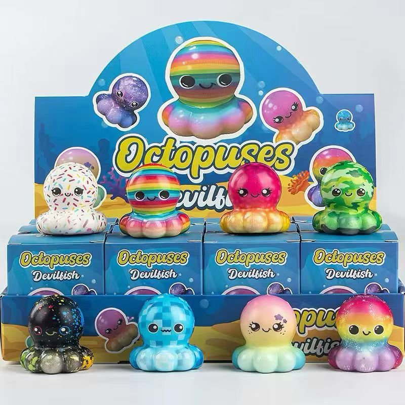 New small-sized cat paw Kabipbala ice cream, hexagonal dragon, slow rebound, Pinching fun, stress-relieving toy, desktop decoration, blind box Specification image