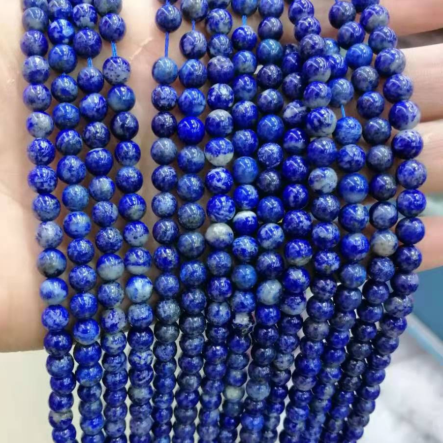 天然青金石散珠阿富汗青金圆珠珠子DIY厂家跨境批发 Lapis Lazuli