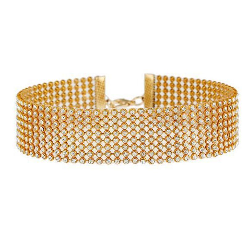 Best-selling luxury diamond-encrusted necklace, collarbone chain, popular European and American fashion accessories, neck chain and collar cho ker detail image 7
