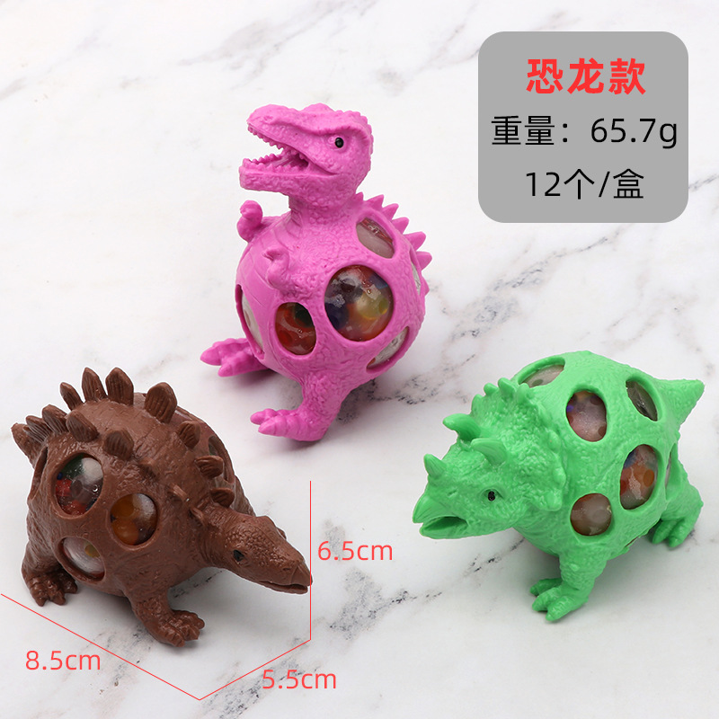 Release the fun of squeezing dinosaurs, creative new dinosaur grape balls, pranking dinosaurs, children's street stall toys wholesale toys detail image 6