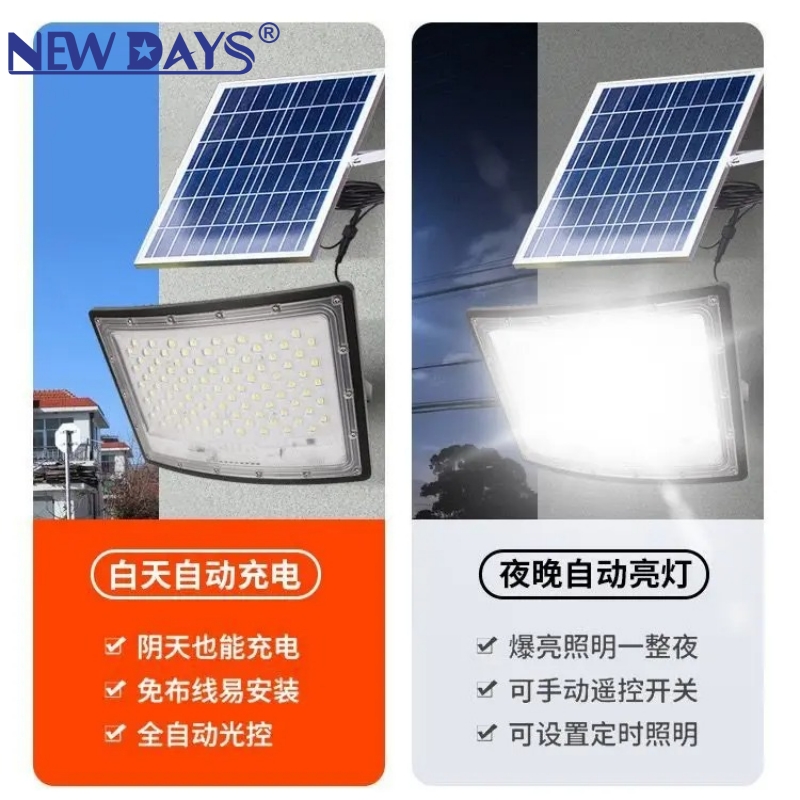 NEWDAYS marca nuevo crossover LED luna arco lente serie de modelos luz de inundación solar a prueba de agua y polvo iluminación doméstica al aire libre luz de emergencia luz de calle ecológica luz solar details Picture