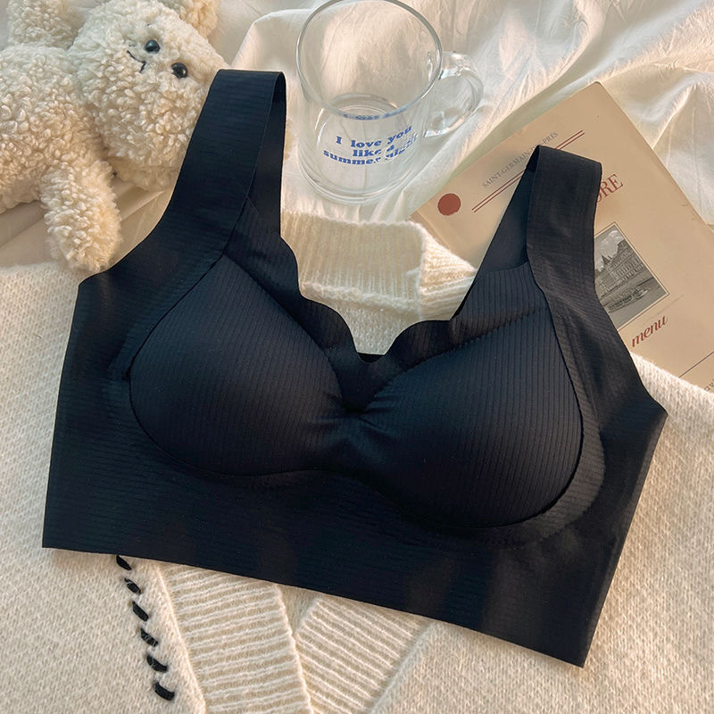 seamless sport beauty back women's bra wireless push up breast holding anti-drooping vest-style women's comfortable underwear details Picture